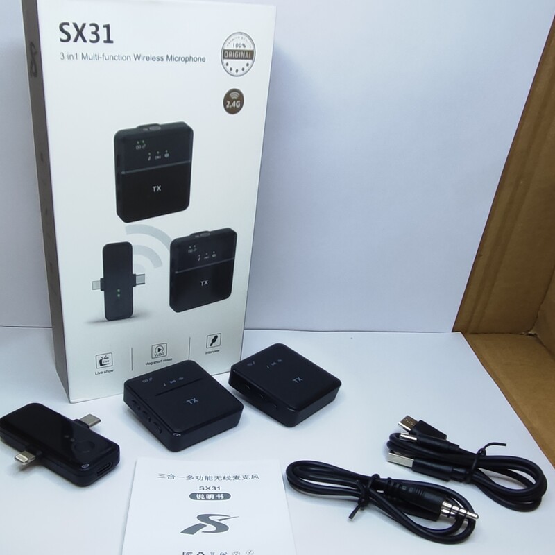 میکروفون یقه ای دو عددی کیفیت عالی مدل SX31 