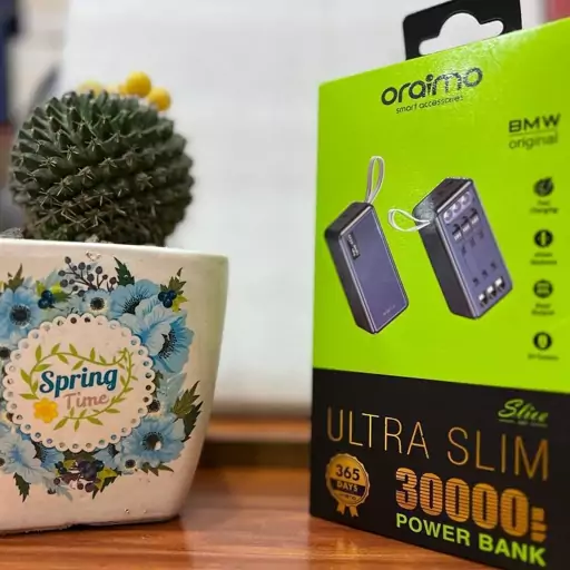 پاوربانک  Oraimo  اصلی 30000mla  در بسته بندی  شیک   کیفیت بسیار عالی