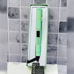 اتو مو حرفه ای انزو  کیفیت عالی صفحه گلد تتانیومی  صفحه نمایش دیجیتال  980 درجه گرمایش  بدنه نشکن  تک رنگ سبز 
