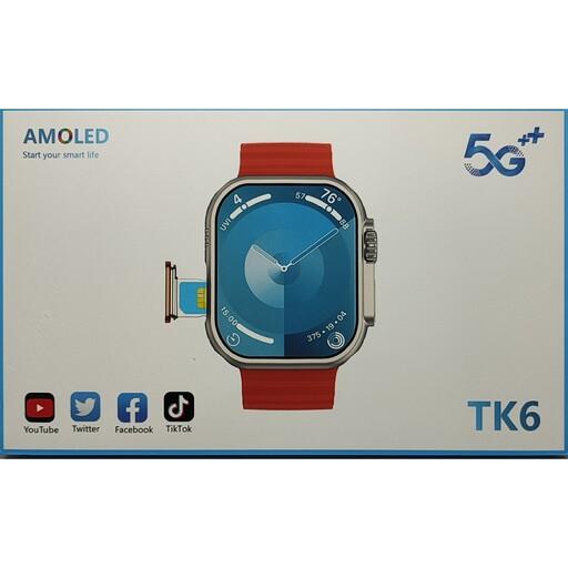 ساعت هوشمند سیم کارت خور مدل TK6 دارای حافظه داخلی 64 گیگ و رم 4