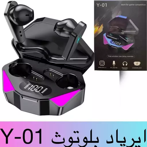 ایرپاد جدید Y-01 ورژن بلوتوث 5.2 وضوح صدای بالا hd نگهداری شارژ بالا مناسب برای گیم کیفیت کالمه عالی