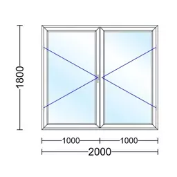 پنجره دوجداره upvc با بازشو فرانسوی