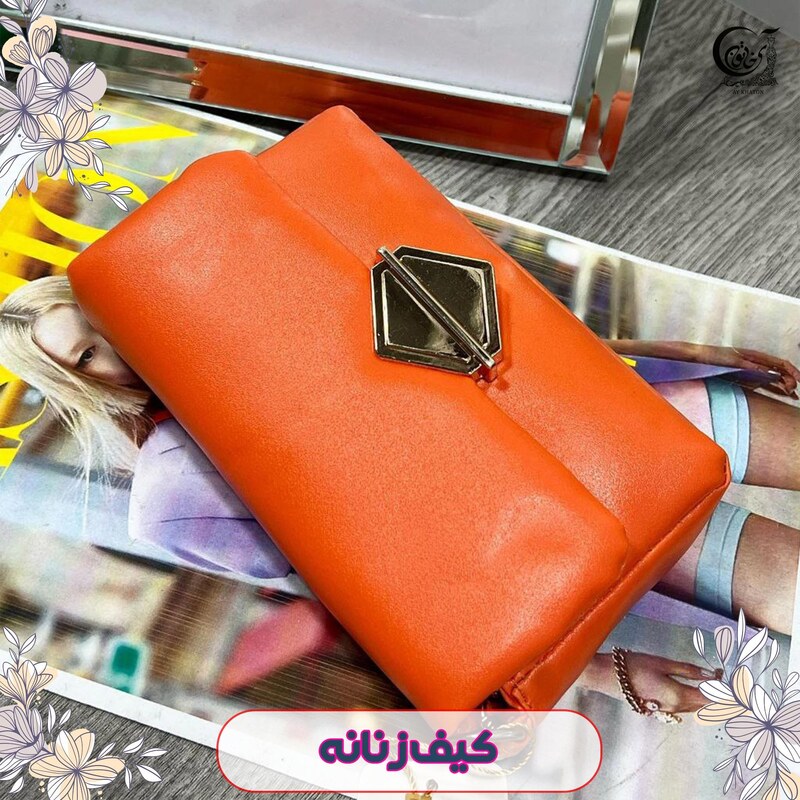 کیف زنانه بند دار سایز کوچک رنگ نارنجی برند زارا