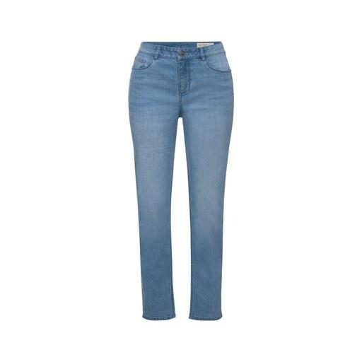 شلوار جین زنانه سایز بزرگ برند اسمارا مدل اسلیم فیت رنگ آبی سایز 52