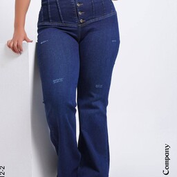 شلوار دمپا گشاد سایز بزرگ جین سوپر کش 46 تا56