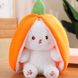 عروسک خرگوش هویجی زیپ دار خارجی ضد حساسیت بهترین کیفیت