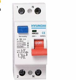 کلید محافظ جان 63 آمپر تکفاز هیوندای HYUNDAI HiRC-63-2P-63A - 30ma