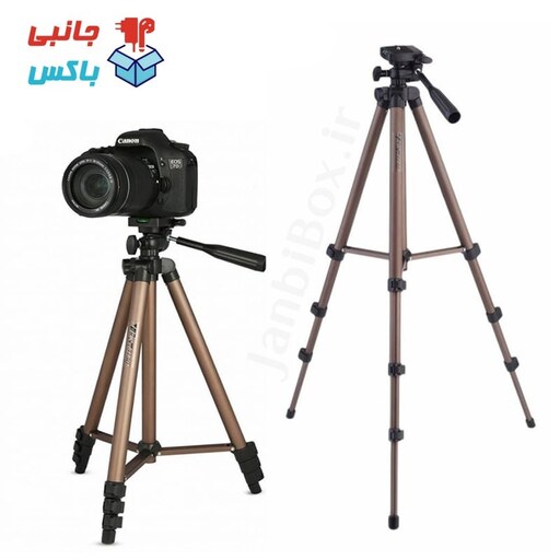 سه پایه دوربین مدل WT-3130 استند و سه پایه نگهدارنده دوربین و رینگ لایت جانبی باکس