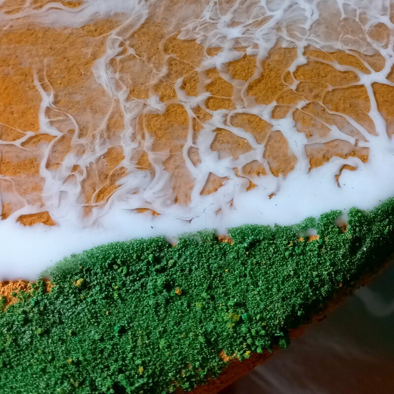 میز عسلی طرح دریای سه بعدی رزینی 