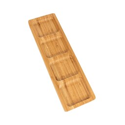 ظرف اردو خوری چوبی بامبو   طرح 4 خانه مدل L33 (ظروف سرو و پذیرایی) کد Gw509047  