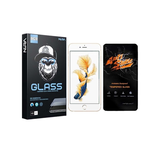 گلس آنتی استاتیک آیفون 6plus black و  7plus black برند نیرا NIRA