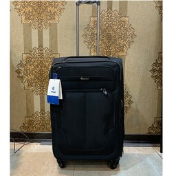 چمدان برزنتی چهار چرخ سایز متوسط کد L.D100.4 مشکی ارسال رایگان