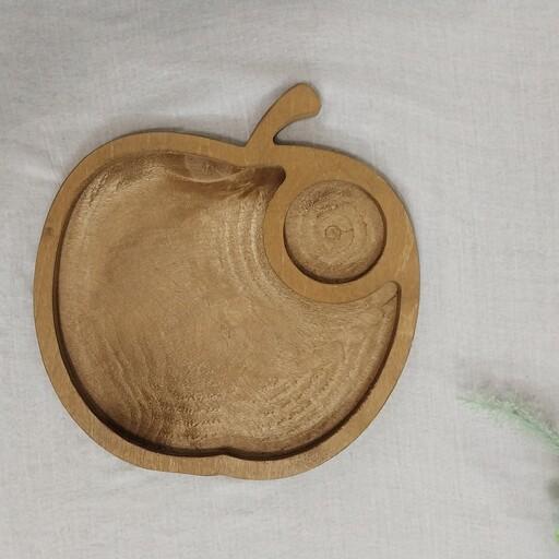 تخته سرو چوبی مدل اپل ، سینی چوبی مدل سیب