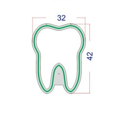 تابلو نئون فلکسی طرح دندان کد NEON301 - تابلوسازی رضا