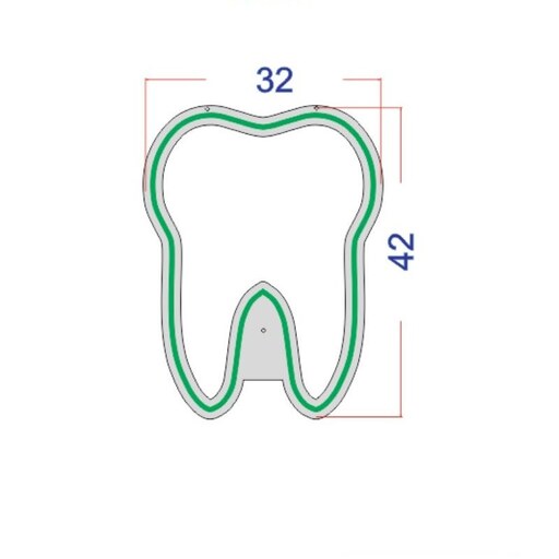 تابلو نئون فلکسی طرح دندان کد NEON301 - تابلوسازی رضا