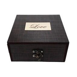 جعبه هدیه چوبی ولنتاین کادو باکس مدل B1002