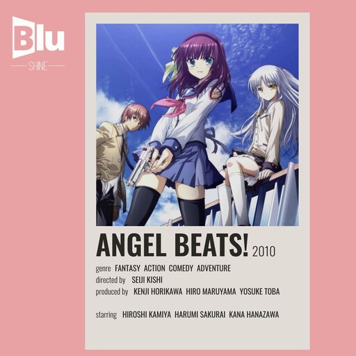پوستر انیمه  Angel Beats انجل بیتز   سایز A5 پرس شده مدل 1