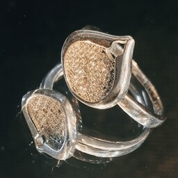 انگشتر نقره زنانه و دخترانه آبکاری طلای سفید مدل حلقه طرح اشک کد1 نقره جات بافندگان 