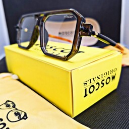 عینک طبی موسکات(MOSCOT)-مناسب برای اکثر صورت ها-کائوچو-در دورنگ خاکستری با دسته قهوه ای و مشکی  با دسته سفید