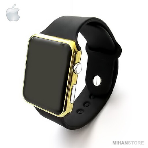ساعت LED طرح اپل واچ  برگرفته شده از طرح اصلی Apple Watch   ارایه شده با رنگ بند و قاب مشکی  دارای بند مشکی سلیکونی