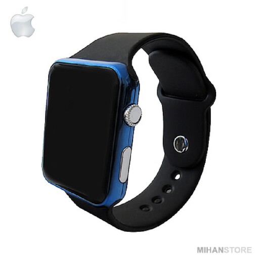 ساعت LED طرح اپل واچ  برگرفته شده از طرح اصلی Apple Watch   ارایه شده با رنگ بند و قاب مشکی  دارای بند مشکی سلیکونی