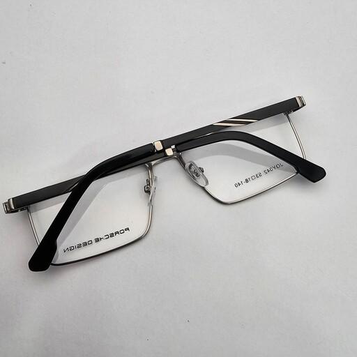 فریم عینک طبی مردانه پورش دیزاین فلزی رنگ مشکی کد 042 ارسال رایگان