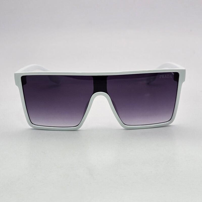 عینک آفتابی مردانه و زنانه پرادا یک تیکه رنگ فریم سفید ارسال رایگان