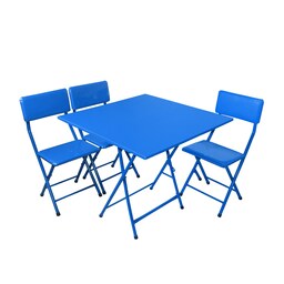میز و صندلی ناهار خوری میزیمو مدل 3 نفره کد 9551 (مدل پایه رنگی)