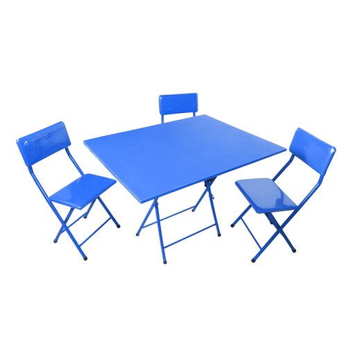 میز تحریر و صندلی میزیمو مدل 3 نفره  کد  1881 (مدل پایه رنگی)