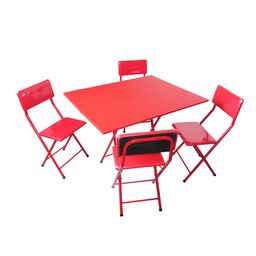 میز تحریر و صندلی میزیمو مدل 4 نفره  کد 1791 (مدل پایه رنگی)