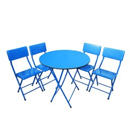 میز و صندلی ناهار خوری میزیمو مدل 4 نفره کد 5691 (مدل پایه رنگی)