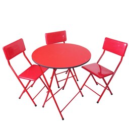 میز و صندلی ناهار خوری میزیمو مدل تاشو کد 9651 (مدل پایه رنگی)