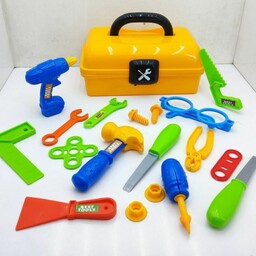 جعبه ابزار  18 تیکه پلاستیکی اسباب بازی 