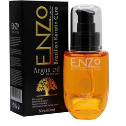 روغن آرگان مو انزو Enzo کراتین برزیلی اصل 60 میل  Enzo Argan Oil Brazilian Keratin Cure 