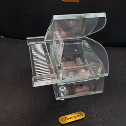 جعبه موزیکال  شیشه ای کوکی  مدل پیانو