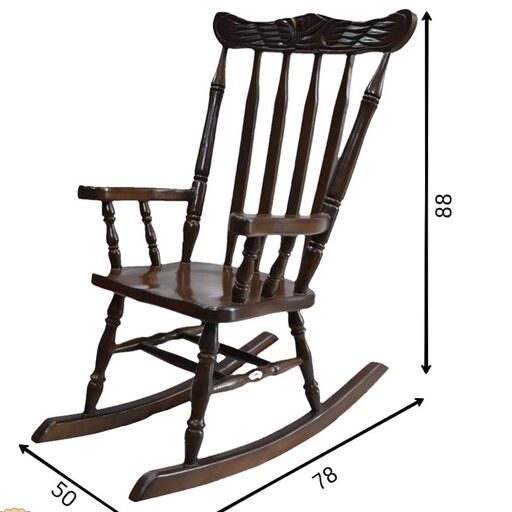 صندلی راک و گهواره ای چوبی  کودک جنس راش قابل شست وشو و تحمل وزن بالا