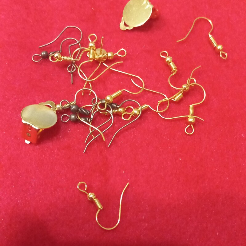 عصایی انواع گوشواره فلزی طلایی و نقره ای