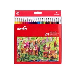 مداد رنگی 24 رنگ اونر کره-جعبه مقوایی