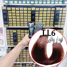 رنگ مو برندتاکوری قهوه ای بوفالویی(T.L6) حجم125میل حاوی کراتین و آرگان و شی باتر 