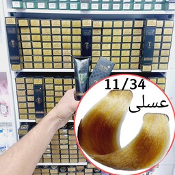 رنگ مو برندتاکوری عسلی (11.34) حجم125میل حاوی کراتین و آرگان و شی باتر 