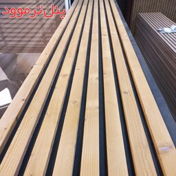 ترموود فوم پنل جنس چوب طبیعی آماده نصب ابعاد 50 در 290 cm، عرض چوب 4 cm (ارسال با باربری از تهران  به کل کشور)