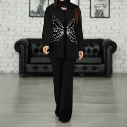 کت تک زنانه مدل پروانه کرپ مازراتی فری سایز38تا46