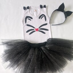 لباس مجلسی دخترانه طرح گربه پرنسسی زیبا با ارسال رایگان 