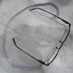بند عینک مکرومه بافته شده با نخ ماکارون  قابل بافت و قبول سفارش با رنگها و نخها ی مختلف 