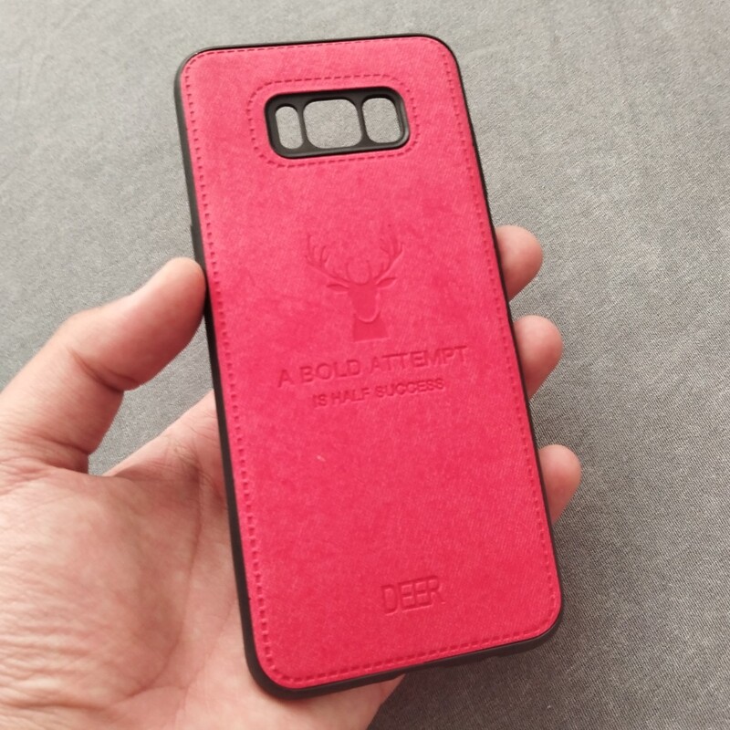 گارد - قاب - کاور طرح چرم گوزن قرمز مناسب برای سامسونگ  Galaxy S8 Plus (s8plus) (اس 8 پلاس)
