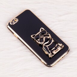 کاور  -  گارد  -  قاب براق My Case به همراه استند طرح سگ محافظ لنزدار آیفون 6 -(iphone6s) iPhone 6 (iphone6) - iPhone 6s