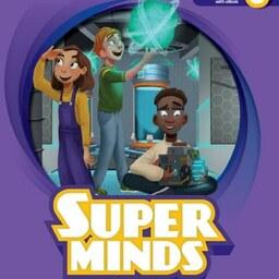 سوپر  مایند جلد ششم ویراش دوم سایز رحلی کاغذ گلاسه با کیوآرکد برای دانلود فایل صوتی  Super Minds 2nd Edition 6