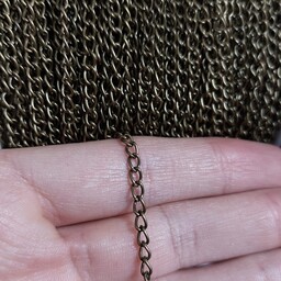 زنجیر برنزی طرح سایز(بصورت متری)زنجیر گردنبند دستبند رومانتویی خرازی ترمه