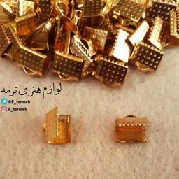 گازگیر طلایی استیل رنگ ثابت8میل(یک عدد)گازگیر دستبند و چرم فلزی کیف