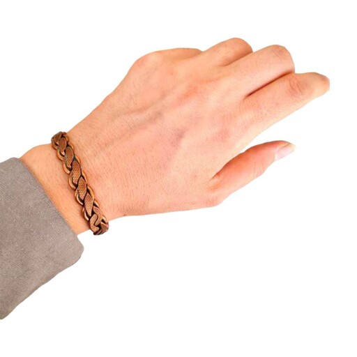دستبند مسی مدل بافت  کار دست